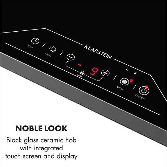 Індукційна варильна панель Deejay free zone 3500 Вт, склокераміка, сенсорний чорний колір (Німеччина, читати Рівне