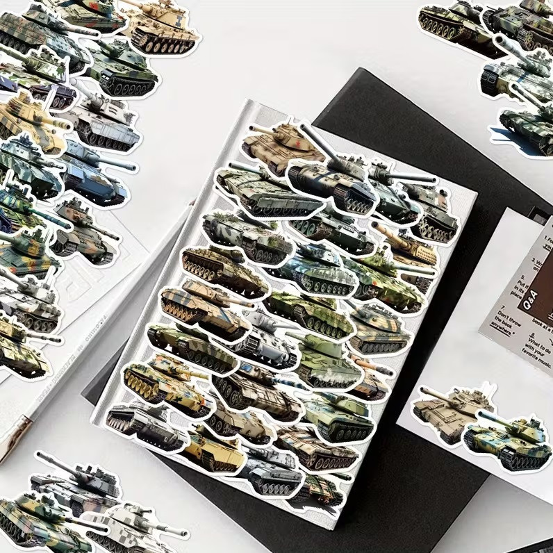 Набор стикеров «Танки» – 50 штук, военные наклейки Киев - изображение 7