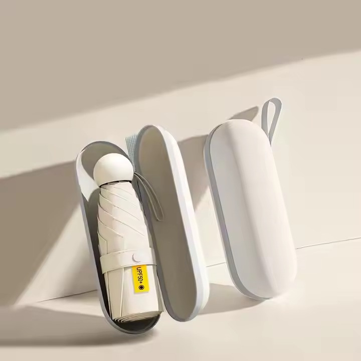 Зонт механический мини-зонт в чехле,карманный от дождя,солнца на 8 спиц в чехле цвет бежевый Каменец-Подольский - изображение 4