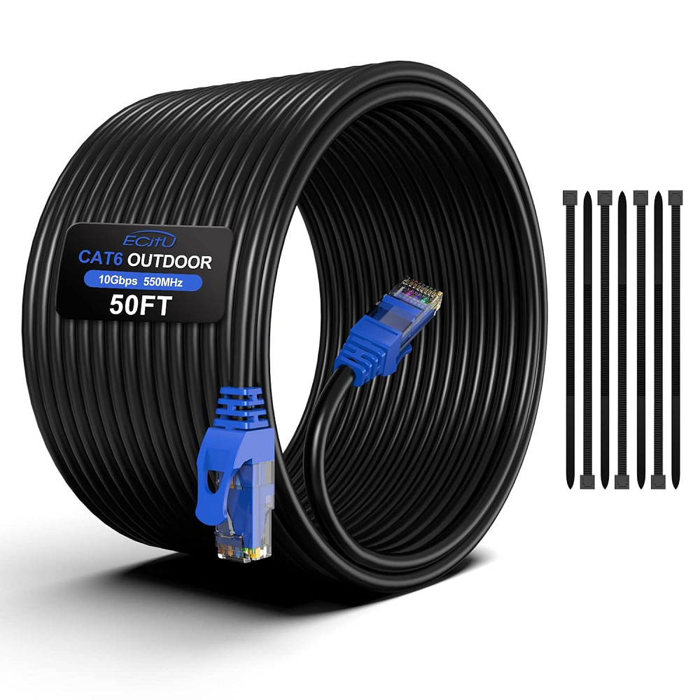 Зовнішній мережевий кабель MutecPower RJ45 - RJ45 CAT 6 15м Луцьк - фото 1