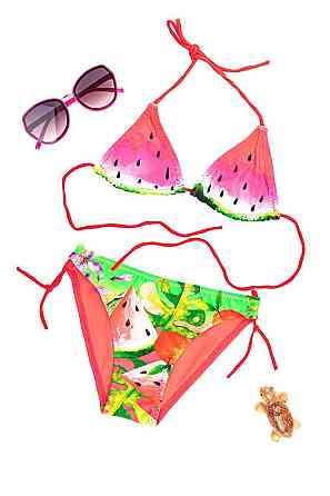 Купальник для дівчинки роздільний кавунчик, дитячі купальники купити Крохатушка одяг Київ