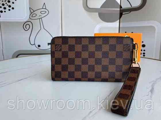 Чоловічий брендовий клатч LV (690037) коричневий Київ