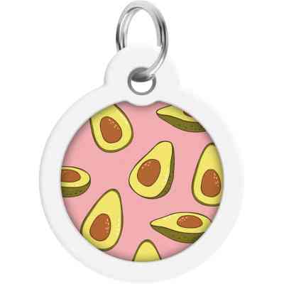 Адресник для животных WAUDOG Smart ID с QR паспортом "Авокадо 2", круг 30 мм (230-0211) Винница