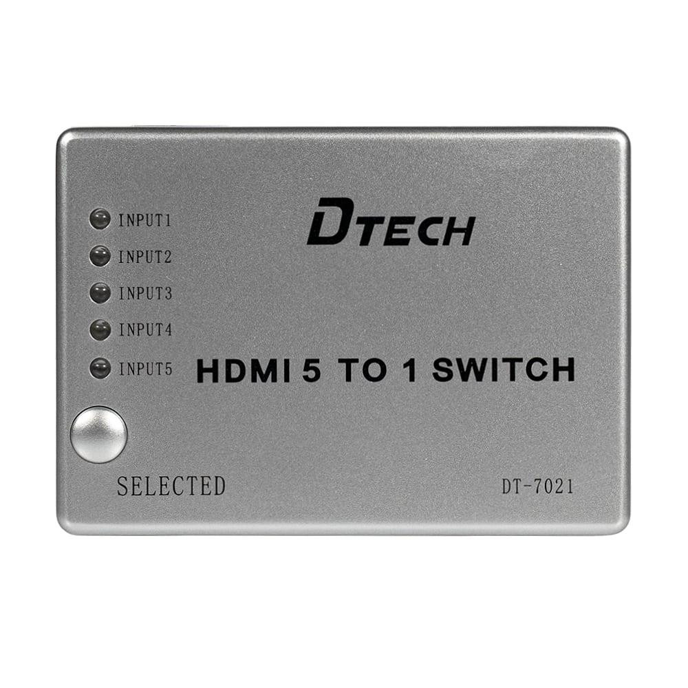 Комутатор 4K@30Hz HDMI 5x1 Dtech DT-7021 (MS) (74-00135) Киев - изображение 2