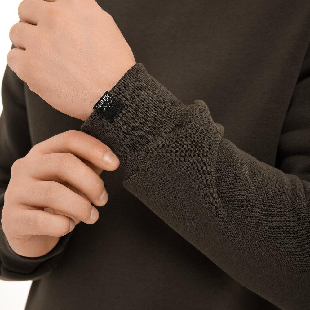 Світшот чоловічий однотонний хакі Pobedov 007 ЗИМА Київ - фото 5