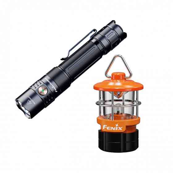 Ліхтар тактичний ручний Fenix PD35R ACE LED 2000 лм + наключний ліхтар CL01 (помаранчевий) | Лімітована серія Київ