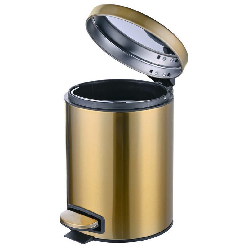 Відро для сміття з плавним закриттям кругле Mixxus Ellipse-TC0205 Brushed Gold 5л (колір матове золото) (MI8400)   ( 27406 ) Харків - фото 7