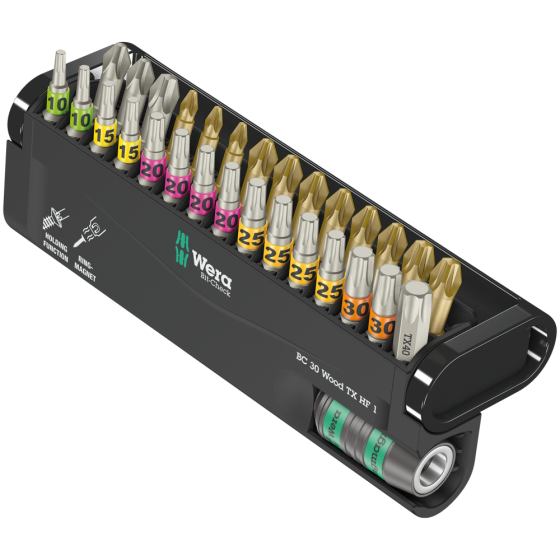 Набор бит PH,PZ,Torx по дереву 30шт. Wera Bit-Check 30 Wood TX HF 1 05057436001 Одесса