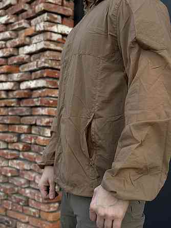 Тактична куртка Pave Hawk койот з аквамолніями, липучками для шевронів і вітрозахистом Львів