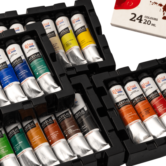 Набор акриловых красок 24х20мл ROSA Studio Киев