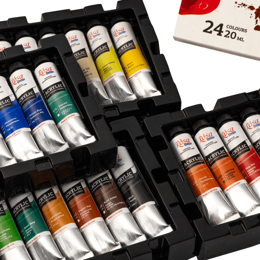 Набор акриловых красок 24х20мл ROSA Studio Киев - изображение 5