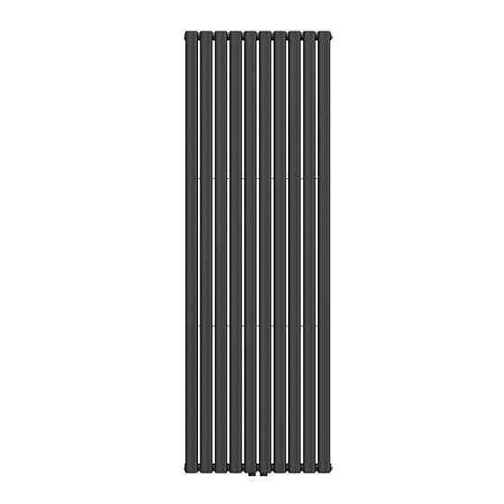 Вертикальный радиатор Ellipse Double  600х1800-10 (50 мм), anticor, черный муар Киев