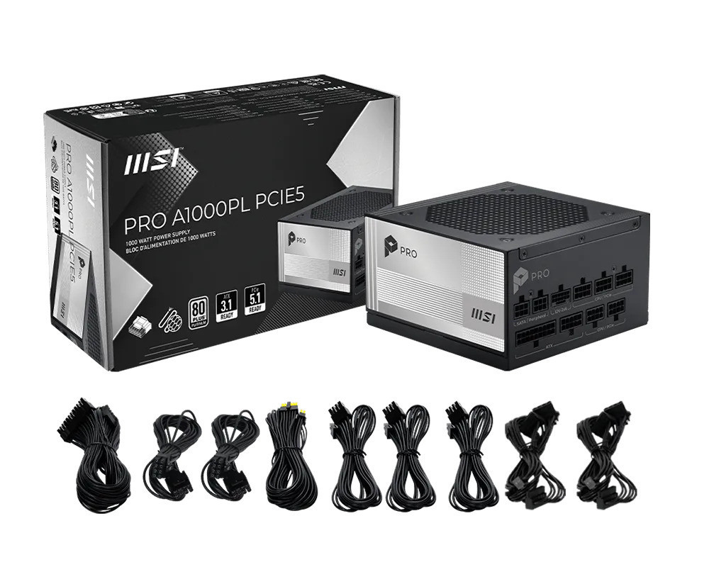 Блок живлення MSI PRO A1000PL PCIE5 1000W ( 19188 ) Харків - фото 2