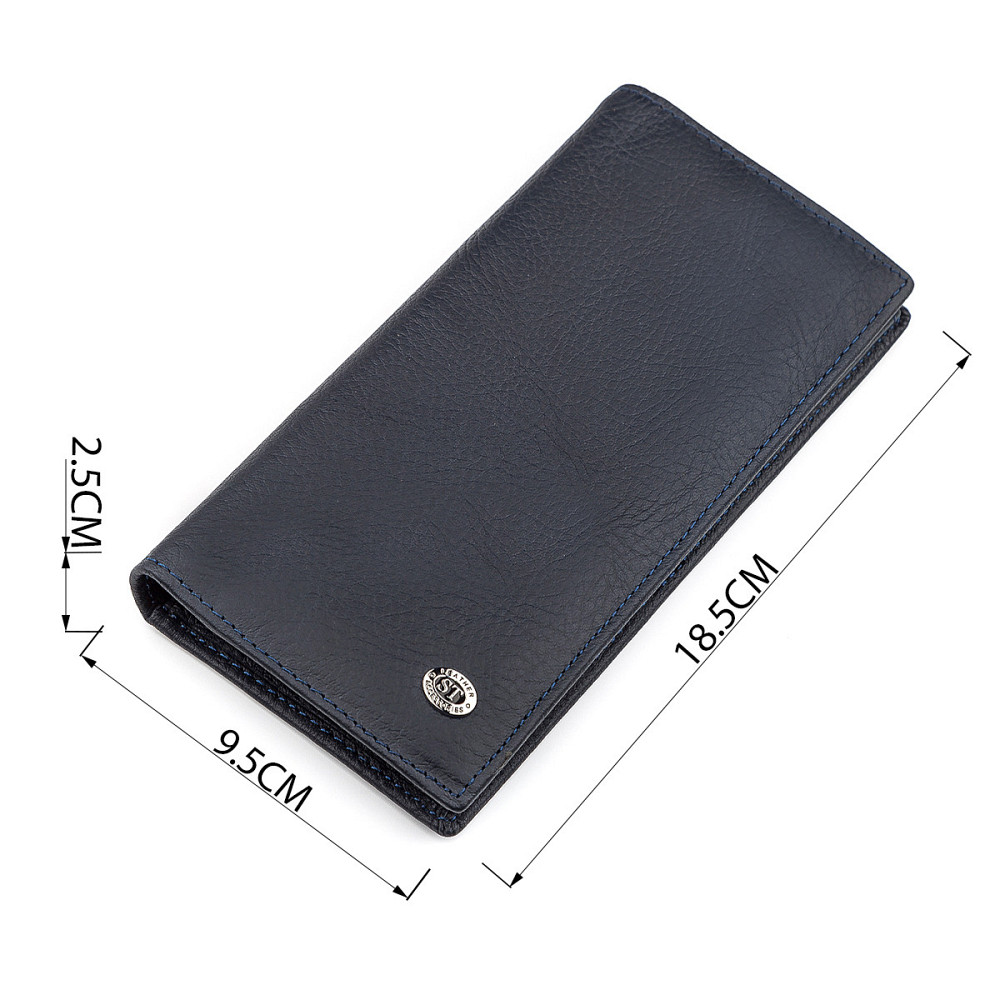 Чоловічий купюрник ST Leather 18370 (ST148) дуже зручний Синій Київ - фото 9