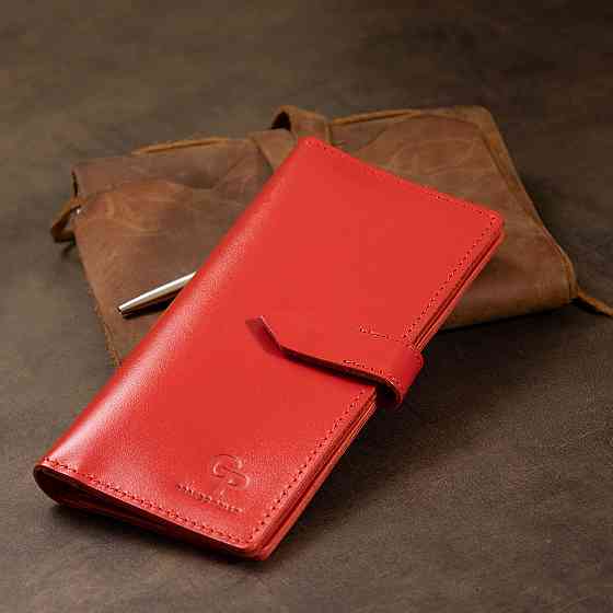 Шкіряне жіноче портмоне Червоний (GRANDE PELLE) Київ