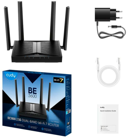 Маршрутизатор двухдиапазонный Cudy WR3600H 2.5G Wi-Fi 7 Mesh Винница
