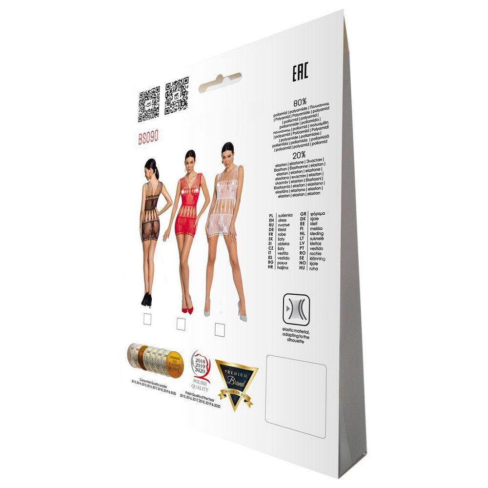 Бодістокінг мінісукня з метеликами Passion BS090 One Size white Sex Aura Київ - фото 7