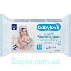 Вологі серветки для вмивання babylove, 80 St (Німеччина) babylove Waschlappen feucht, 80 St Львів - фото 1