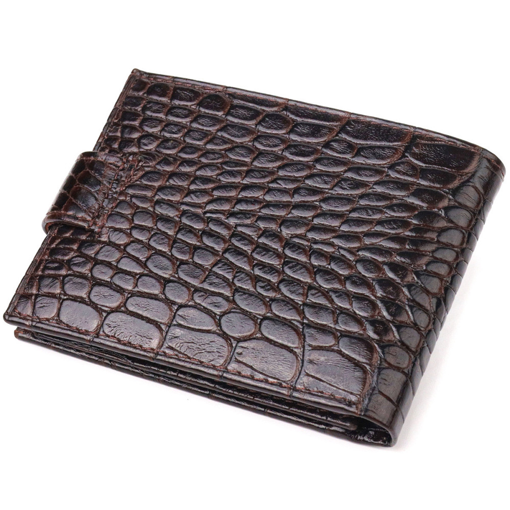 Оригінальний чоловічий гаманець із натуральної фактурної шкіри CANPELLINI 21513 Коричневий Київ - фото 9