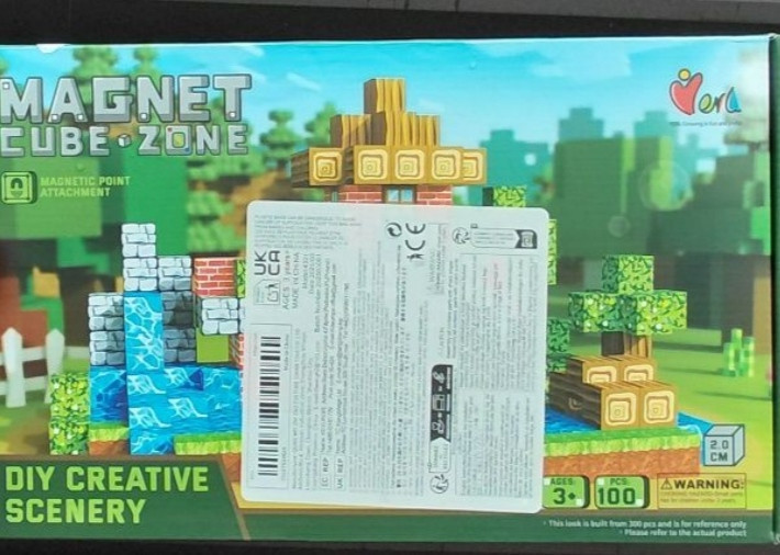 Магнітний конструктор Minecraft 100 деталей – Креативні кубики на магнітах у стилі Майнкрафт Київ - фото 2