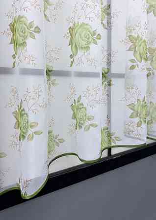 Кухонная арка VR-Textil № 000к белый с салатовым 280х150 см (51-241) Киев