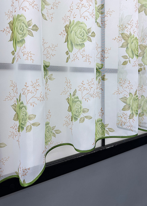 Кухонная арка VR-Textil № 000к белый с салатовым 280х150 см (51-241) Киев - изображение 6