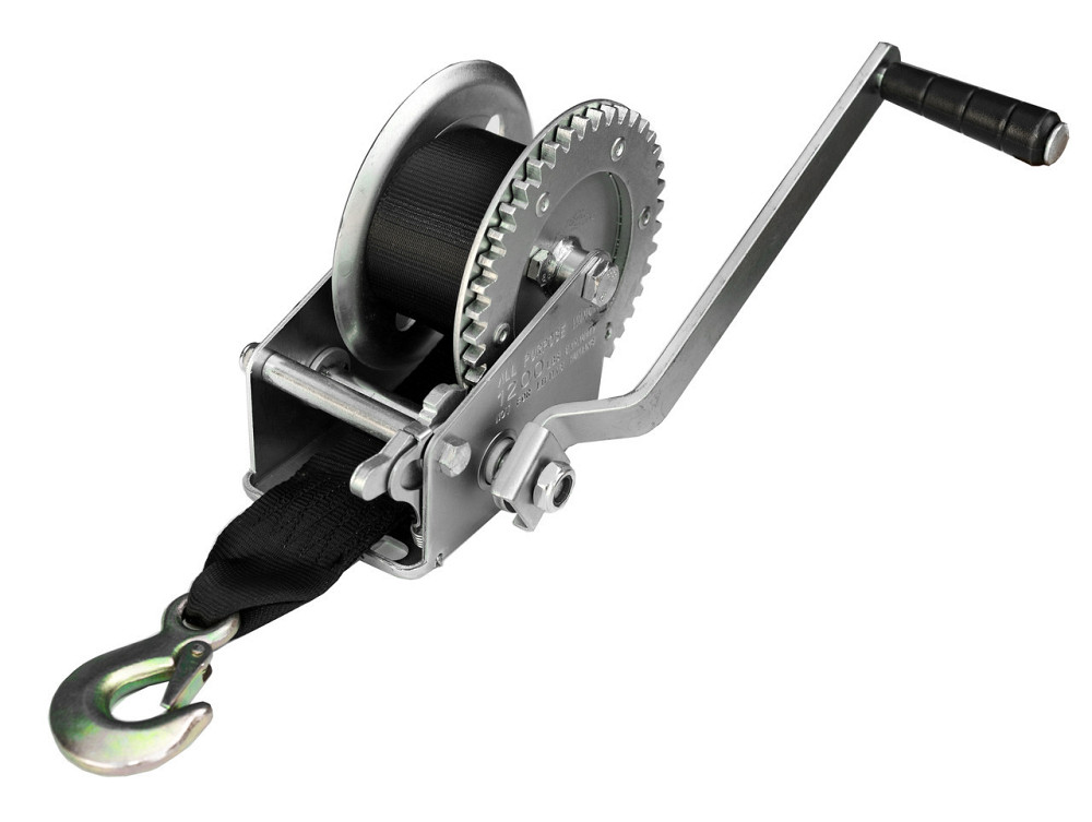 Лебідка ручна Для Причепа З Стрічкою І Крюком 1200Lbs Оцинкована Київ - фото 1