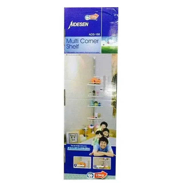 Угловая полка для ванной комнаты Multi Corner Shelf, металлическая Коломыя - изображение 3