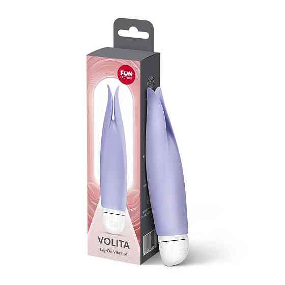 Вібратор з пелюстками Fun Factory VOLITA purple, компактний, дуже тихий, на батарейках Sex Aura Київ
