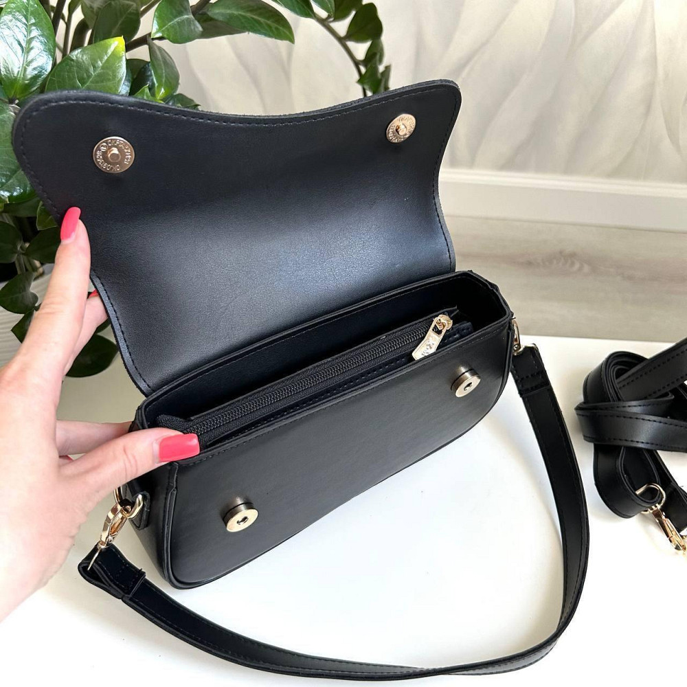 Красивый, стильный клатч. НАТУРАЛЬНАЯ ЗАМША+эко кожа. Черный. 301-41 Киев - изображение 7