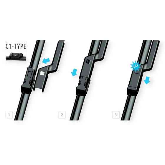 Щетки oximo модельные безкаркасные (к-т 2шт) c1-type 650 + 475 мм дворника Мукачево