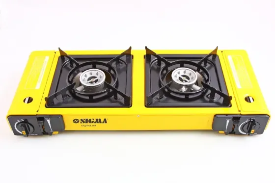Плита газовая, 2-конфорочная Sigma пьезоподжиг, под газовые баллоны Винница