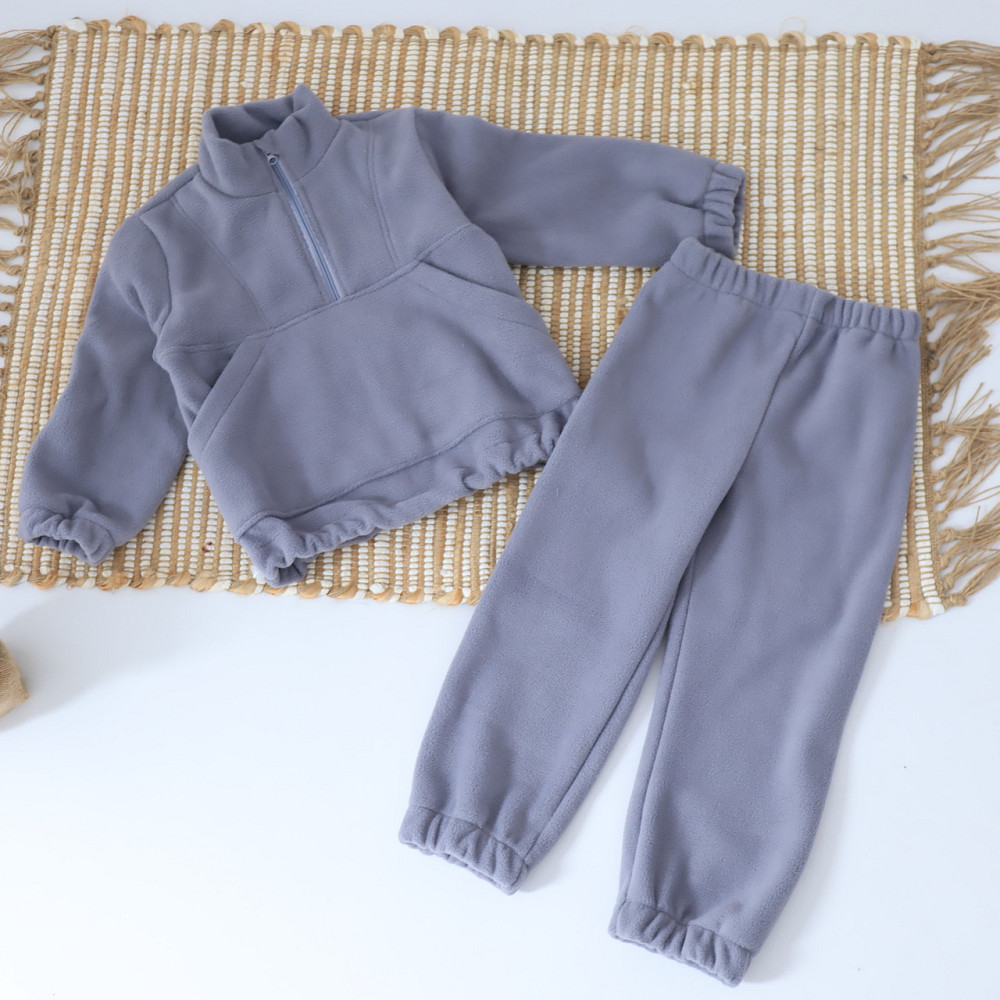 Дитячий теплий костюм (толстовка + штани) Світло-сірий 92 Кам'янець-Подільський - фото 1