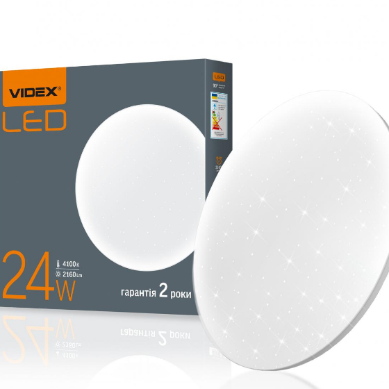 LED Світильник настінно-стельовий 24W 4100К Зоряне небо VL-CLR-244S Videx Житомир