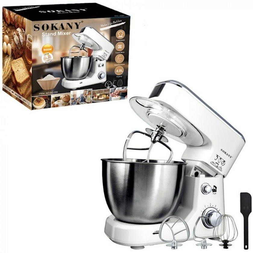 Планетарний міксер SC-209 4 л – потужний кухонний міксер 800 Вт з 3 насадками та сталевою чашею. Одеса - фото 1