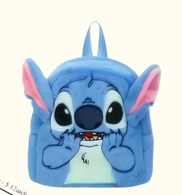 Плюшевый рюкзак Стич Disney Fairy Stitch мягкий детский рюкзак с ушками и мордочкой синий Коломыя - изображение 5