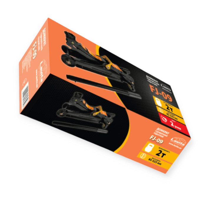 Домкрат гідравлічний підкатний 2 т, 85-325 мм (коробка) Мукачево - фото 1