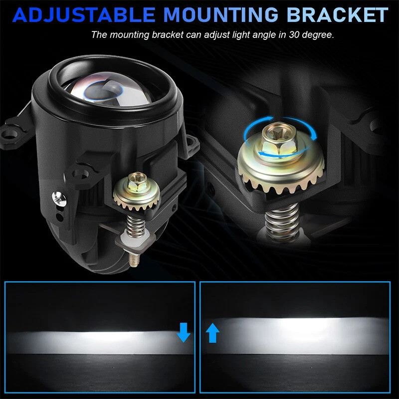 Туманки 2.0" Bi-LED Fog Projector Lens 6000K For Toyota Corolla Sienna C-HR Fortuner Харків - фото 6