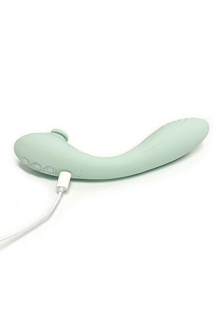 Двойной гламурный гибкий вибратор Dream Toys Glam Ultimate Tapping Vibe зеленый Sex Aura Киев - изображение 4