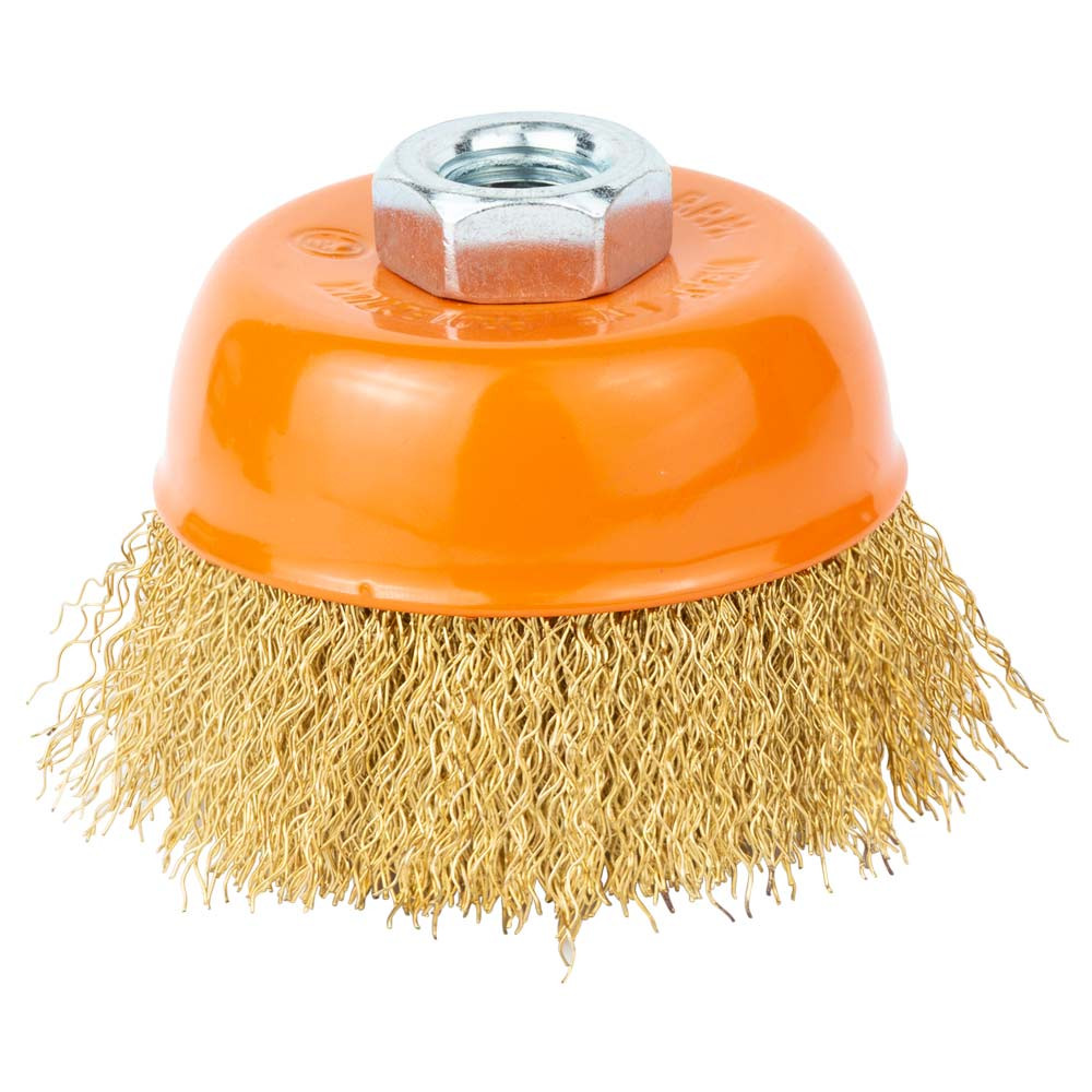 Grad Щетка проволочная чашеобразная Ø75мм М14×2мм (латунированная) GRAD (9033075) Коломия - фото 1