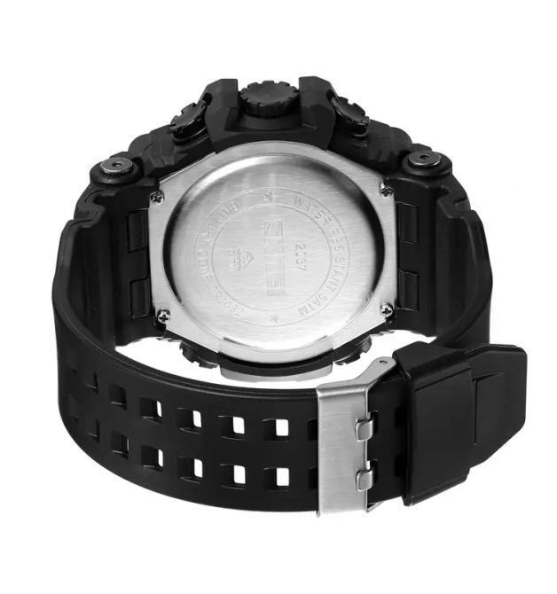 Чоловічий спортивний годинник Skmei 2037 з компасом (Чорний з синім) Вінниця - фото 6