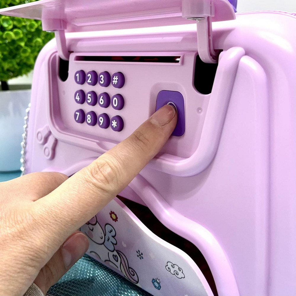 Скарбничка-сейф для дівчинки Сумочка із кодовим замком звук світло Фіолетова (MK 5418) Чернігів - фото 9