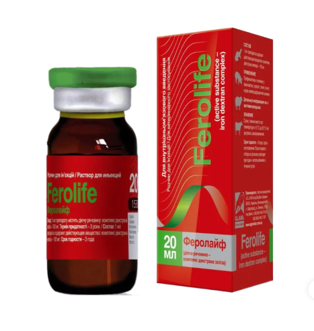 Феролайф 20 мл O.L.KAR. (железо для животных) Винница - изображение 1