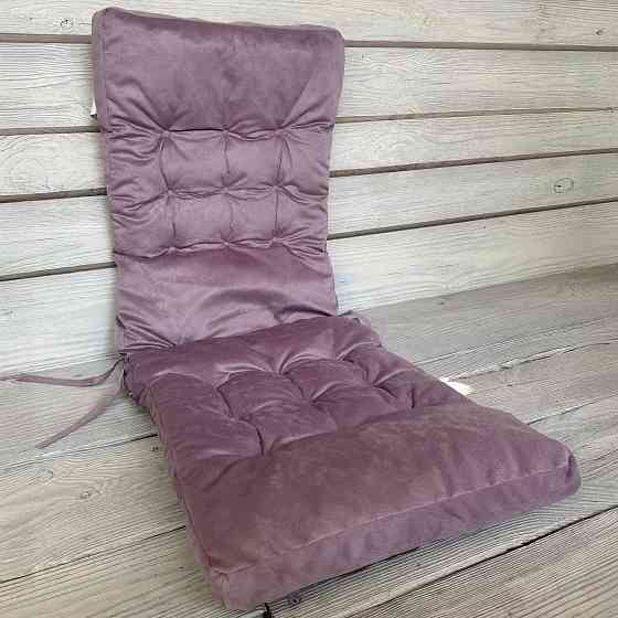 Подушка для стільців (40x120х4 см) подвійна Decorator Флокс колір ліловий 84-161 Київ