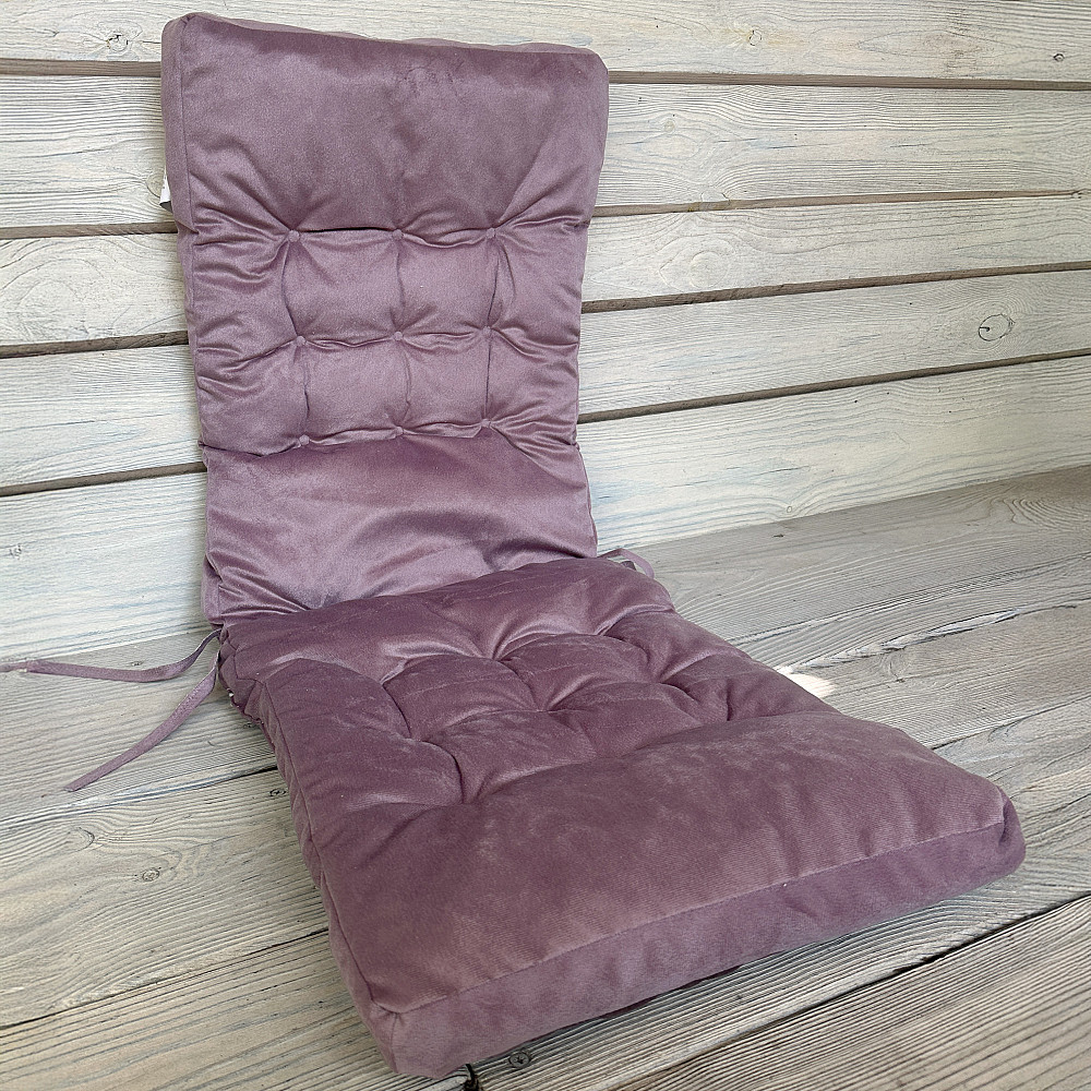 Подушка для стільців (40x120х4 см) подвійна Decorator Флокс колір ліловий 84-161 Київ - фото 1