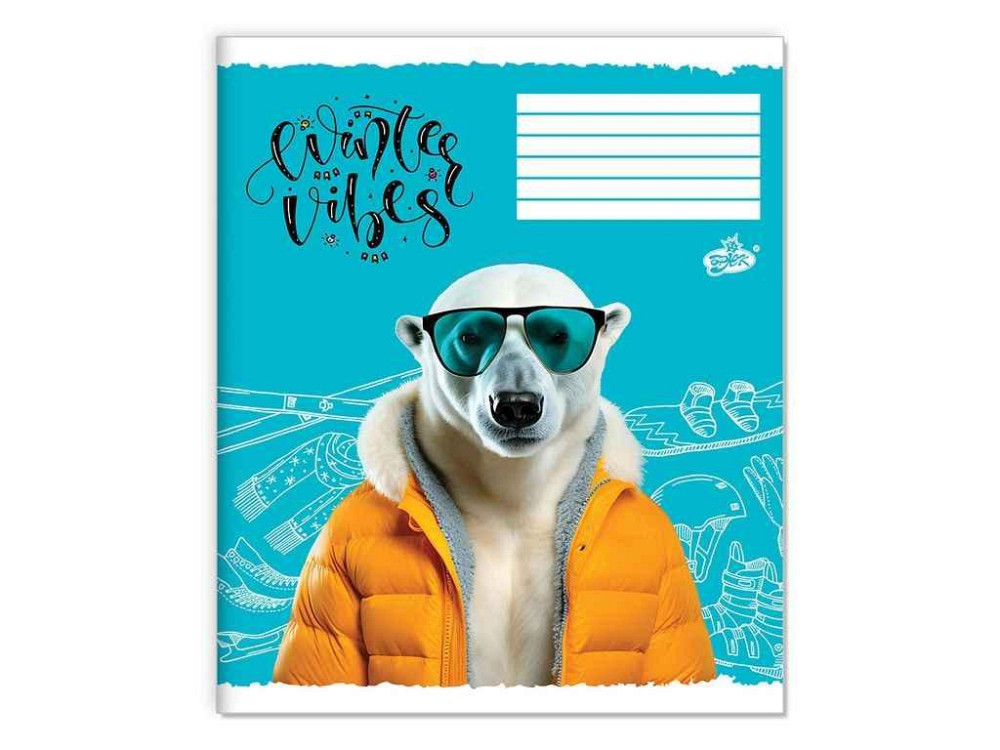 Зошит в лінію 48арк. 15шт/уп офсет ТВ-14 №2694 Зимовий вайб ТМ BRISK Київ - фото 1
