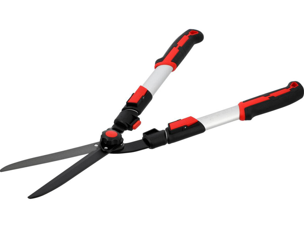 Ножиці по живоплоту з прямим лезами і телеск алюмін руч YATO стебел Ø≤ 6мм, l= 66-83см, леза l= 22см Одеса - фото 1