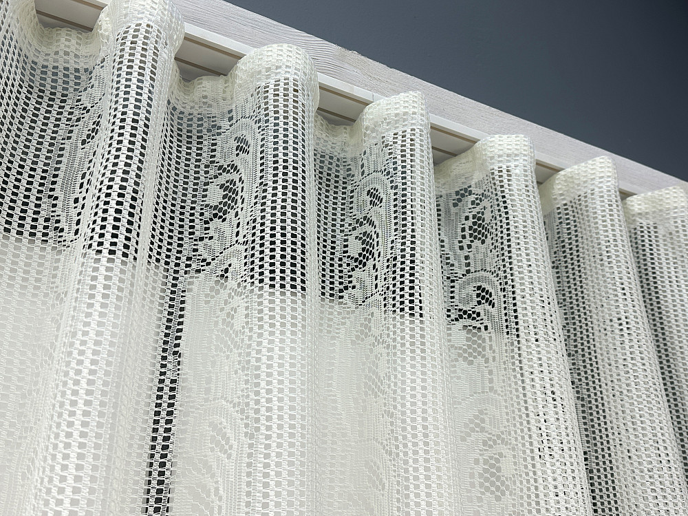Кухонная арка № 000к сетка С тесьмой молочный 300х170 см (51-080) Киев - изображение 6