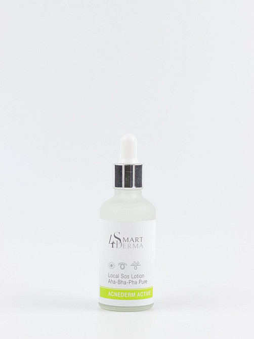 Smart4Derma Acne Derm Active Local Sos Lotion Ана-Bha-Pha Pure Мультикислотная локальная присушка, 50 мл Днепр - изображение 1