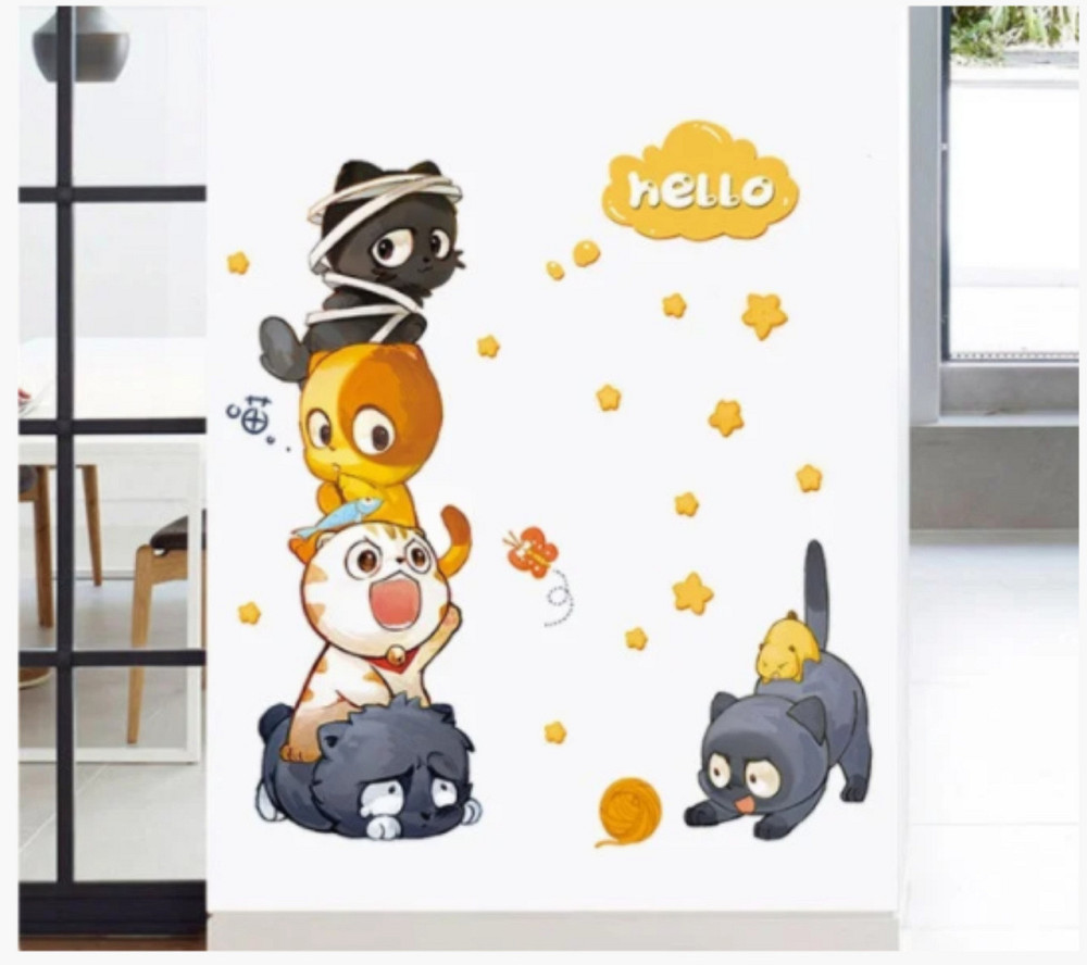 Наклейка для интерьера Котики Киев - изображение 6